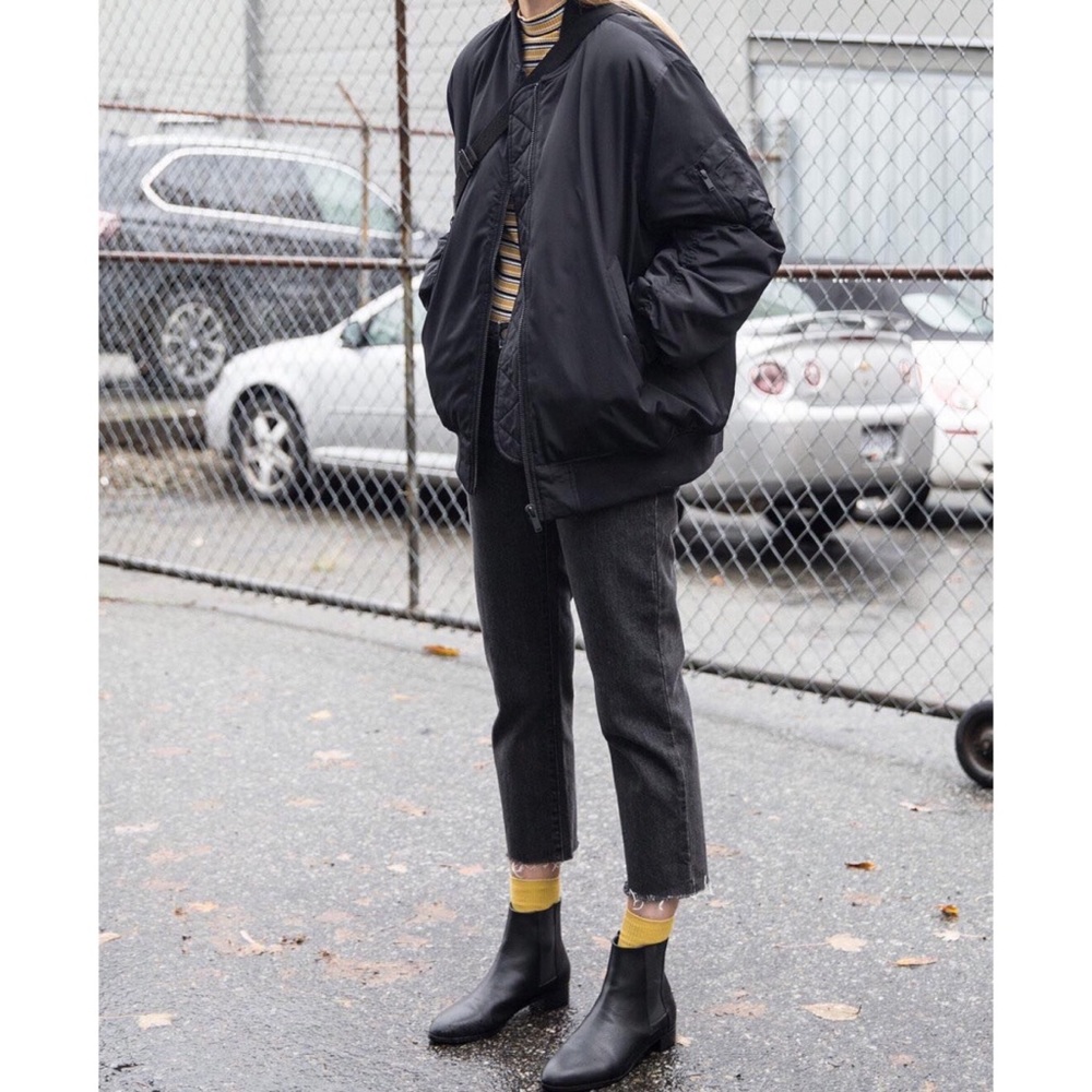 Oak and Fort Bomber jacket in black